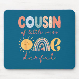 Of First Cousin Little Miss Onederful Birthday Mouse Pad