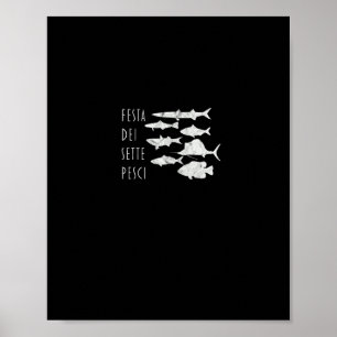 Of Fishes Italy T- Christmas Eve Seven 7 Fish Tee Poster