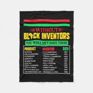 Of Forgotten Black Inventors Black History Month 5 Fleece Blanket