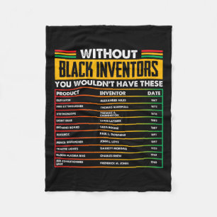 Of Forgotten Black Inventors Black History Month Fleece Blanket