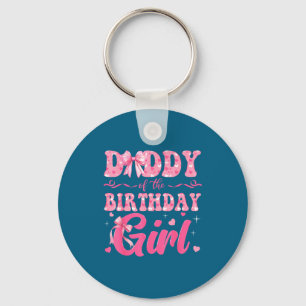Of Girl Daddy Birthday Family Pink Coquette Keychain