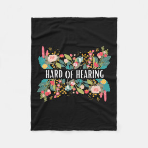 Of Hearing Alert And Awareness Design For Deaf And Fleece Blanket