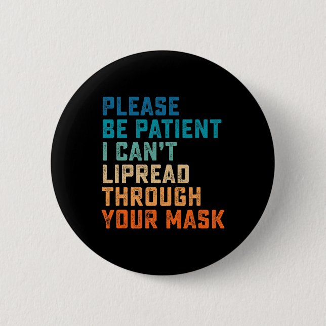 Of Hearing Asl Sign Hearing Impaired Deaf Awarenes 2 Inch Round Button (Front)
