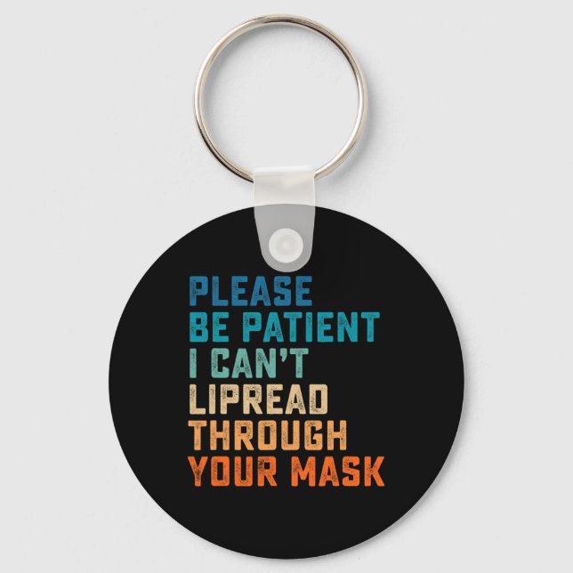 Of Hearing Asl Sign Hearing Impaired Deaf Awarenes Keychain (Front)