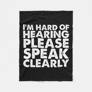 Of Hearing Deaf Hearing Impaired Asl Sign Language Fleece Blanket