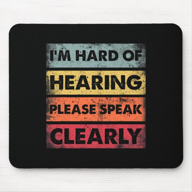Of Hearing Deaf Hearing Impaired Asl Sign Language Mouse Pad (Front)