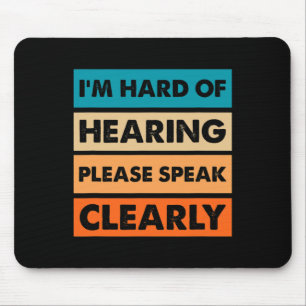 Of Hearing Deaf Hearing Impaired Asl Sign Language Mouse Pad