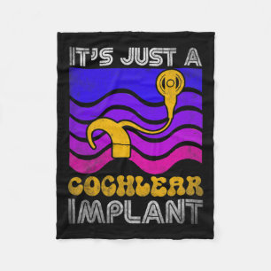 Of Hearing Fun Asl Hearing Impaired Cochlear Impla Fleece Blanket