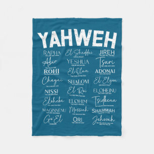 Of Hebrew Names God Hebrew Jesus Fleece Blanket