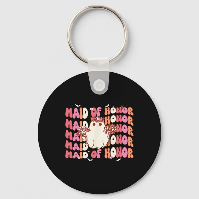 Of Honour Ghost Halloween Spooky Bachelorette  Keychain (Front)