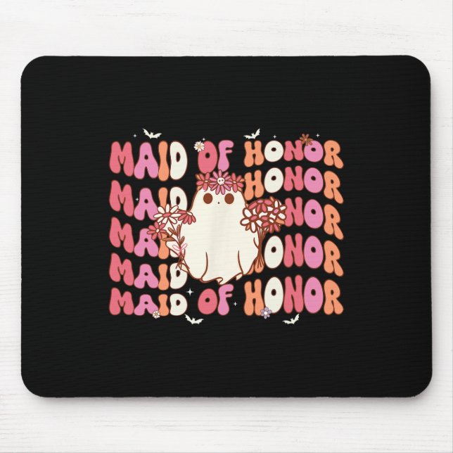 Of Honour Ghost Halloween Spooky Bachelorette  Mouse Pad (Front)