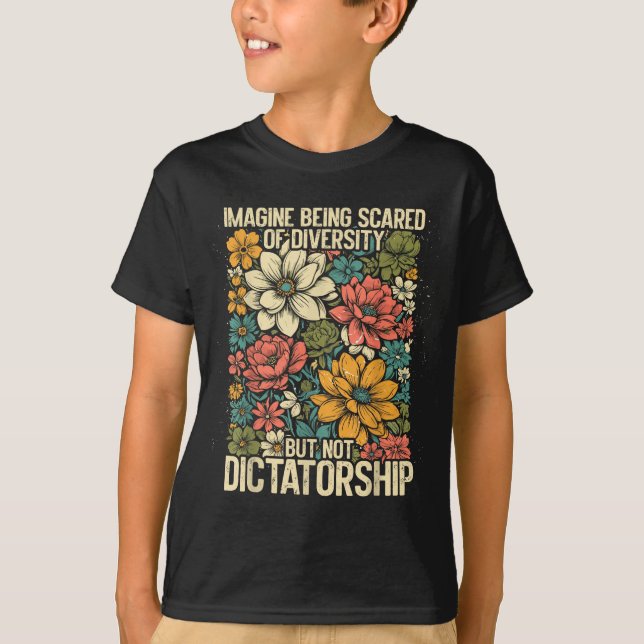 Of Imagine Scared Diversity Equality Inclusion T-Shirt (Front)