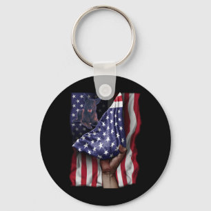 Of Independence Us Flag Dutch Shepherd Keychain