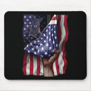 Of Independence Us Flag Dutch Shepherd Mouse Pad