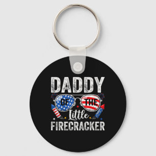 Of July Birthday Dad Daddy Of The Little Firecrack Keychain