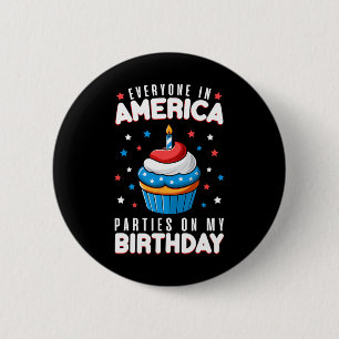 Of July Birthday Party Boy Girl Fourth Of July Bda 2 Inch Round Button
