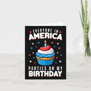 Of July Birthday Party Boy Girl Fourth Of July Bda Card