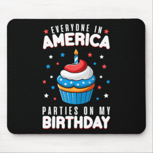 Of July Birthday Party Boy Girl Fourth Of July Bda Mouse Pad