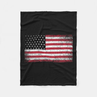 Of July Christmas Gift American Flag Vintage Count Fleece Blanket
