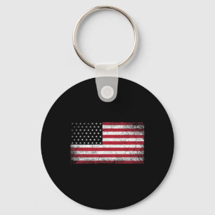 Of July Christmas Gift American Flag Vintage Count Keychain
