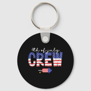 Of July Crew Matching Family Funny Fourth Of July  Keychain
