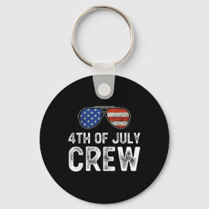 Of July Crew Matching Family Outfits Men Women Kid Keychain