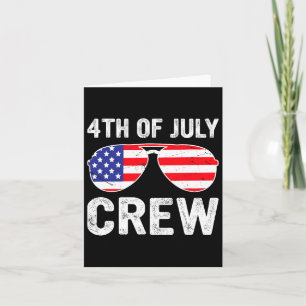 Of July Crew Matching Funny Family Outfits  Card