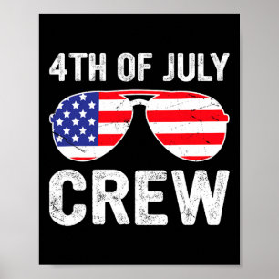 Of July Crew Matching Funny Family Outfits  Poster