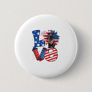 Of July Decor Patriotic Love French Bulldog Dog Us 2 Inch Round Button