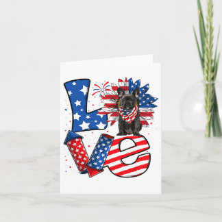 Of July Decor Patriotic Love French Bulldog Dog Us Card