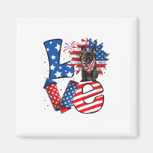 Of July Decor Patriotic Love French Bulldog Dog Us Magnet