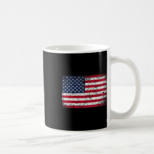 Of July Distressed American Usa Flag Pocket  Coffee Mug