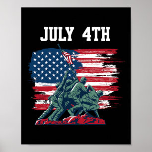 Of July Men Usa American Flag Boys Independence Da Poster