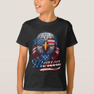 Of July Merica Eagle Usa Flag American Independenc T-Shirt