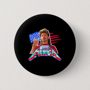 Of July Merica Funny With Vintage Name Joe Lover F 2 Inch Round Button
