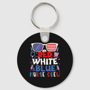 Of July Nurse Crew Fireworks Patriotic Nurse Keychain
