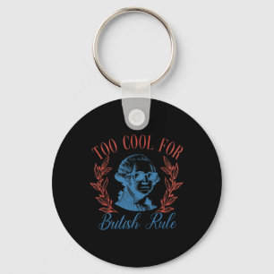 Of July Party Patriotic Shirt Too Cool For British Keychain