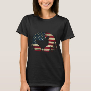 Of July Patriotic Chicken American Usa Flag Chicke T-Shirt