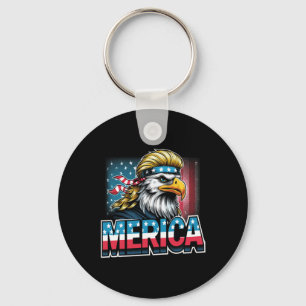 Of July Patriotic Funny Eagle July 4th Usa Merica Keychain