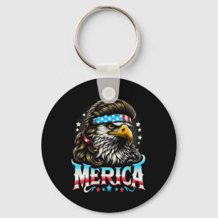 Of July Patriotic Funny Eagle July 4th Usa Merica Keychain