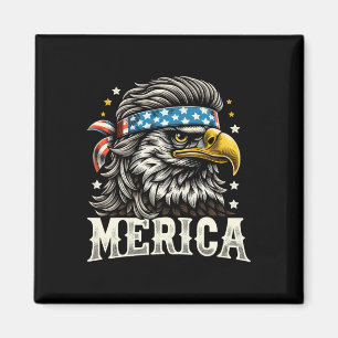Of July Patriotic Funny Eagle July 4th Usa Merica Magnet