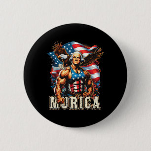 Of July Patriotic Funny George Washington July 4th 2 Inch Round Button