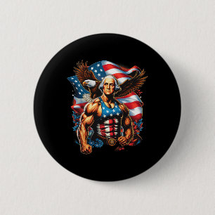 Of July Patriotic Funny George Washington July 4th 2 Inch Round Button