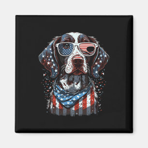 Of July Patriotic German Shorthaired Pointer Dog U Magnet