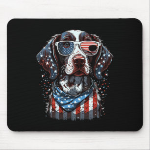 Of July Patriotic German Shorthaired Pointer Dog U Mouse Pad