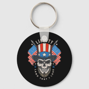 Of July Patriotic Shirt Us Flag America Liberty Sk Keychain