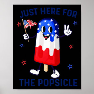 Of July Popsicle Usa American Flag Patriotic Boys  Poster