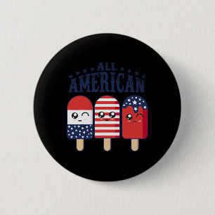 Of July Popsicle Usa Flag Patriotic Summer Boy Gir 2 Inch Round Button