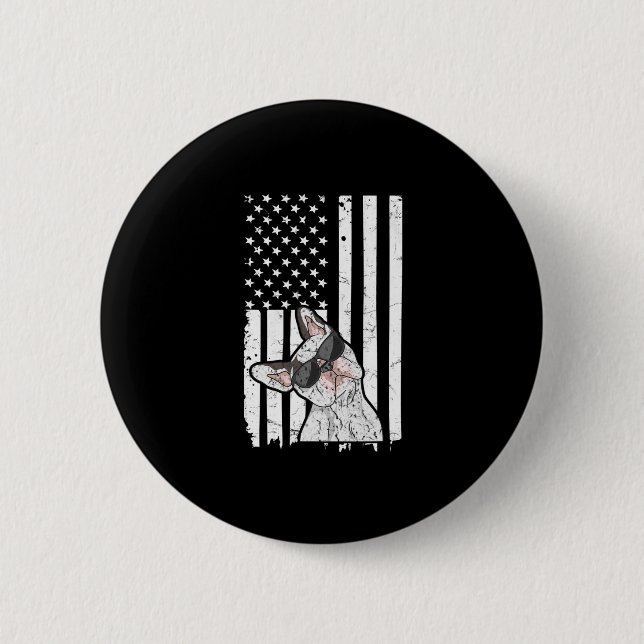 Of July Quote For A Patriotic Frenchie Owner  2 Inch Round Button (Front)