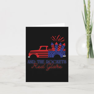 Of July Rockets Red Glare Independence Day Parade  Card